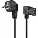 C&acirc;ble de raccordement pour appareils froids, coud&eacute; des deux c&ocirc;t&eacute;s, 2 m, noir